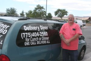 Robert Perea, The Fernley Reporter Richard Cameron, owner of Delivery Diner, will pick up and deliver almost anything. six days a week.